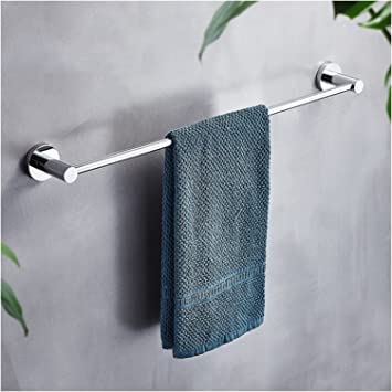 24 INCH Premium Towel Rod Chrome Finish Bathroom Accessories Hanger (Stainless Steel) 24 inch 1 Bar Towel Rod