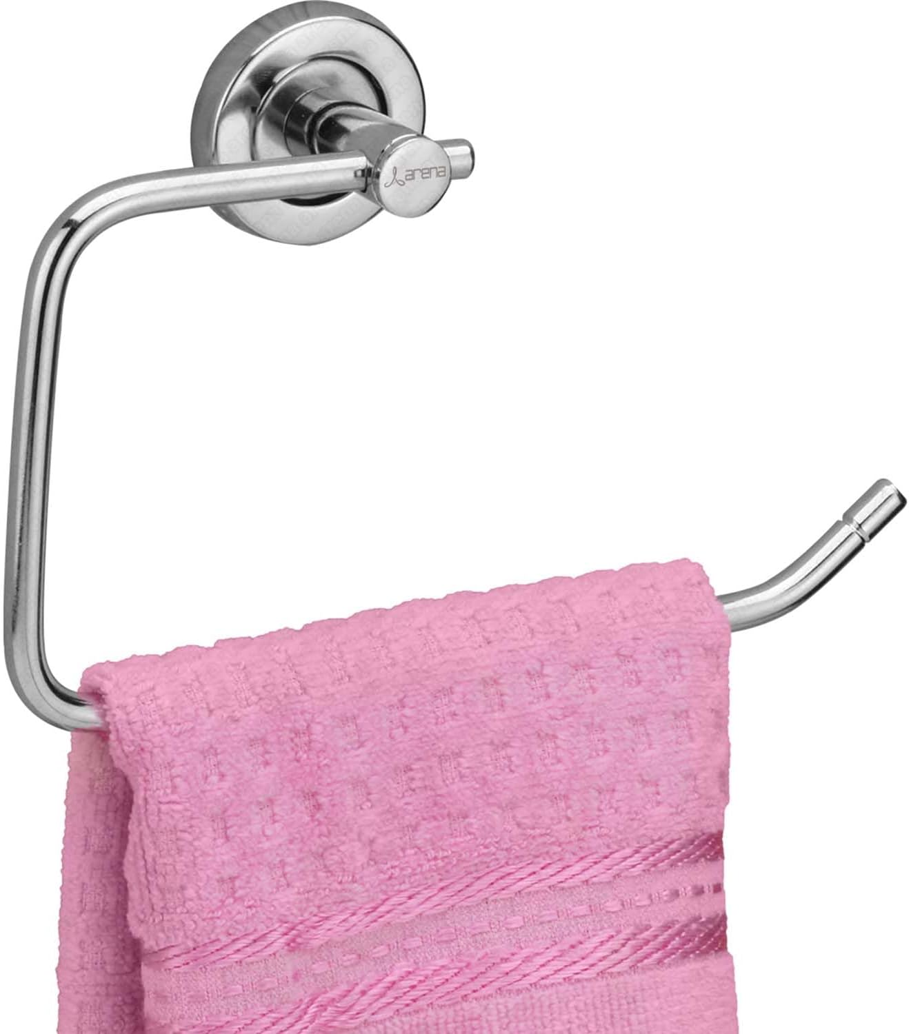 Stainless Steel New Half Square Napkin Ring/Towel Ring/Napkin Holder/Towel Hanger(Chrome) - Pack of 1