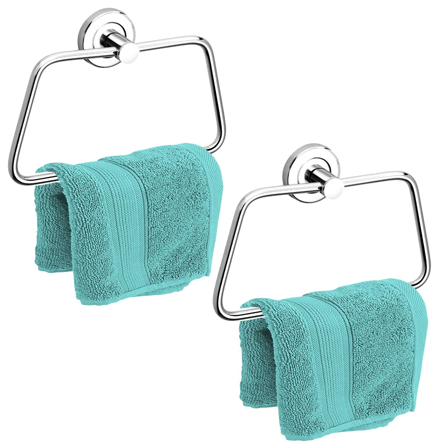 pack of 2 Stainless Steel Towel Ring/Napkin Ring/Towel Stand for Bathroom Towel Holder with Chrome Finish