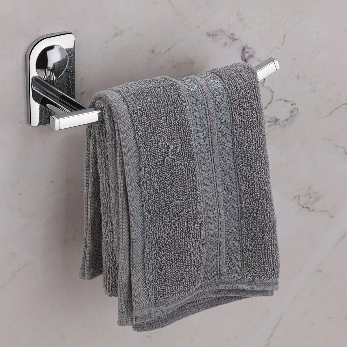 Stainless Steel Hand Towel Hanger/Towel Ring for Wash Basin/Towel Hanger/Holder/Bathroom Accessories (Chrome - Pack of 2)