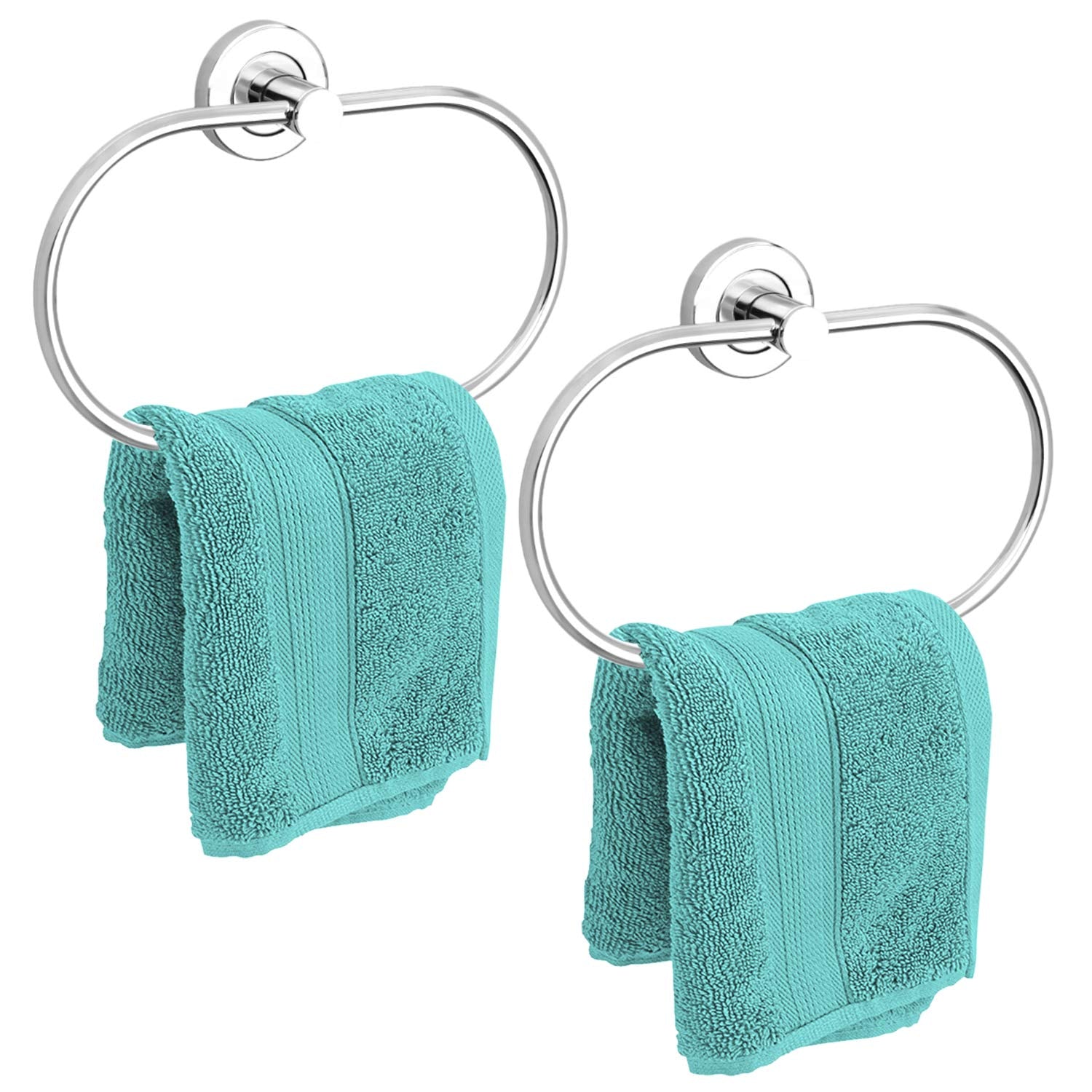 pack of 2 Stainless Steel Towel Ring for Bathroom/Wash Basin/Napkin-Towel Hanger/Bathroom Accessories