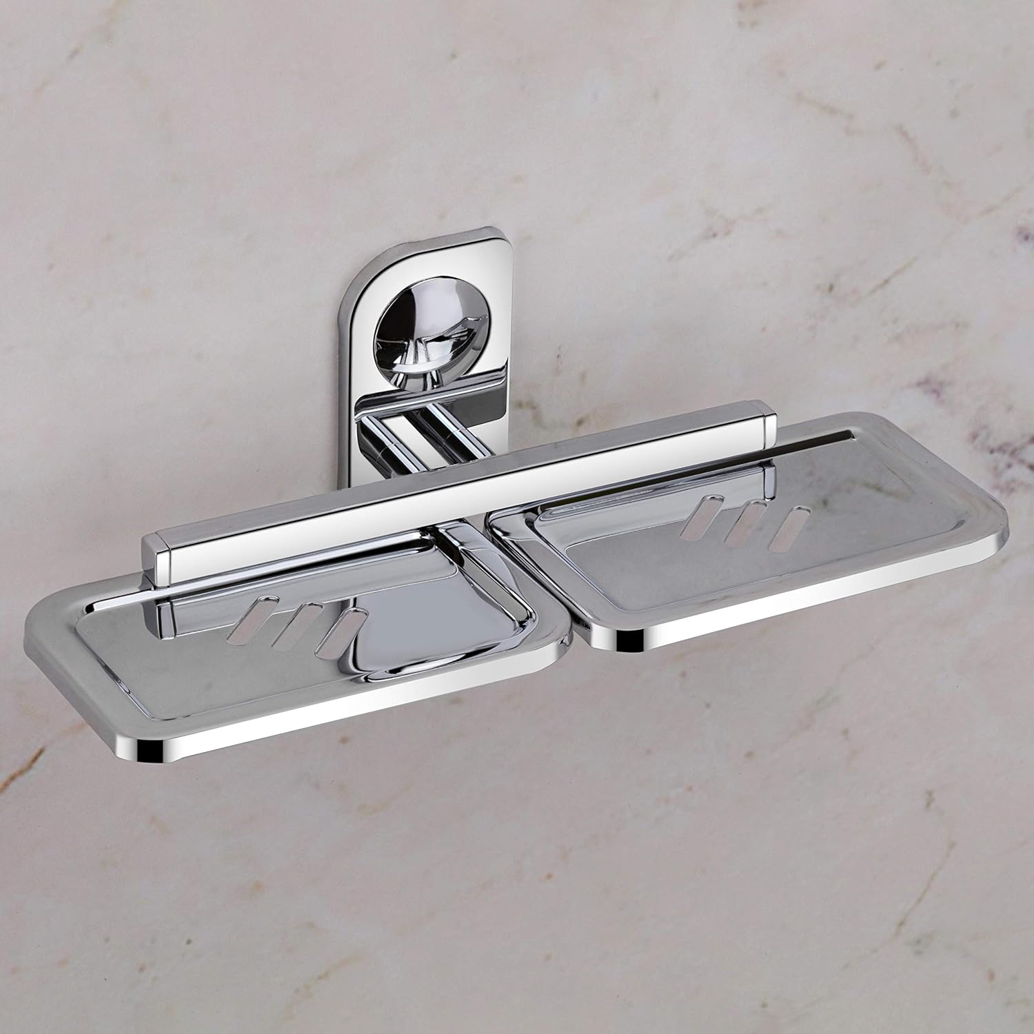 Stainless Steel Double Soap Dish Stand for Bathroom & Kitchen/Soap Dish/Bathroom Accessories - Wall Mounted